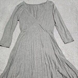 Light Gray Wrap Mini Dress